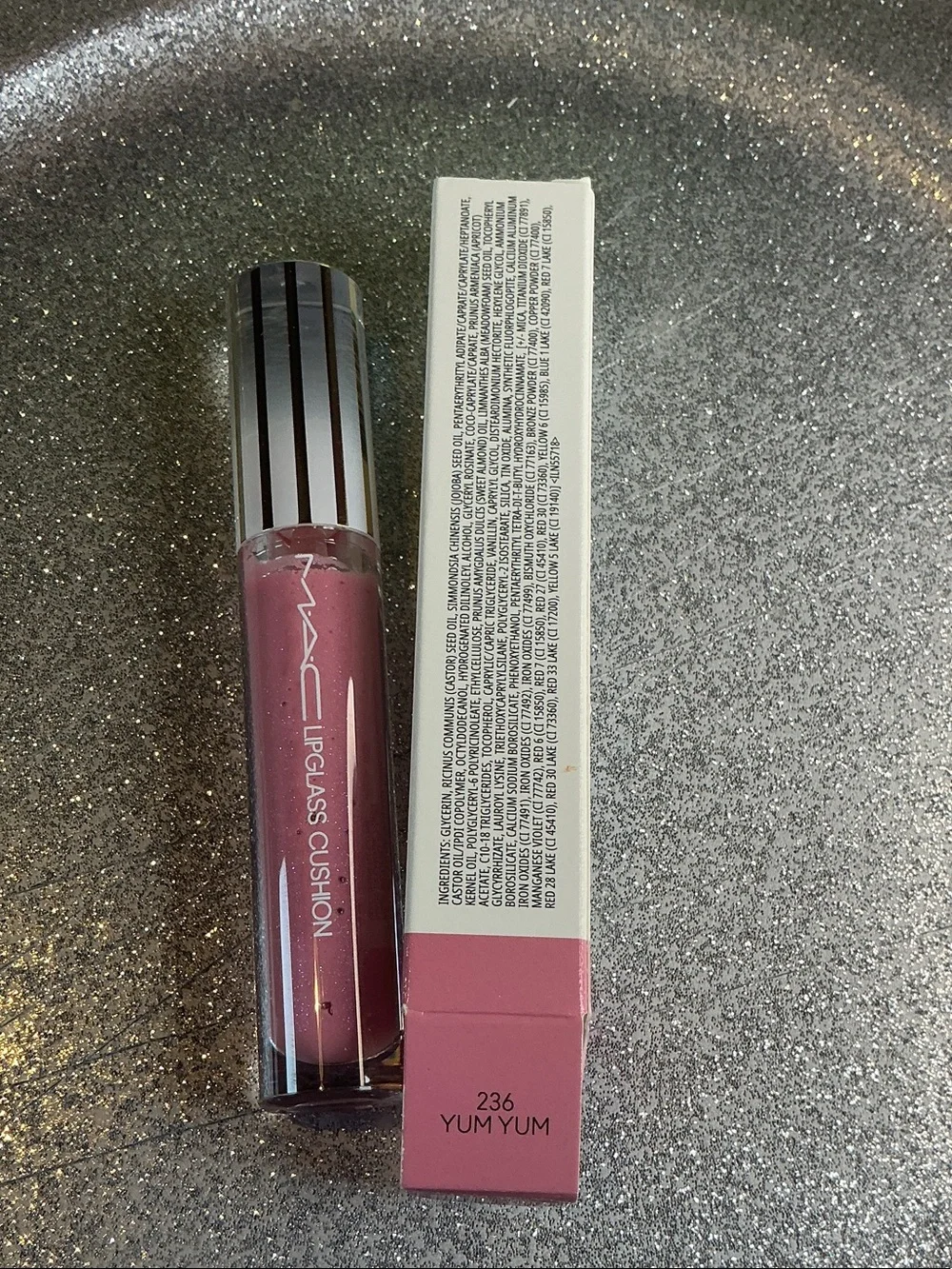 MAC Cosmetics Lipglass Cushion Lip Gloss - Yum Yum Mauve Pink